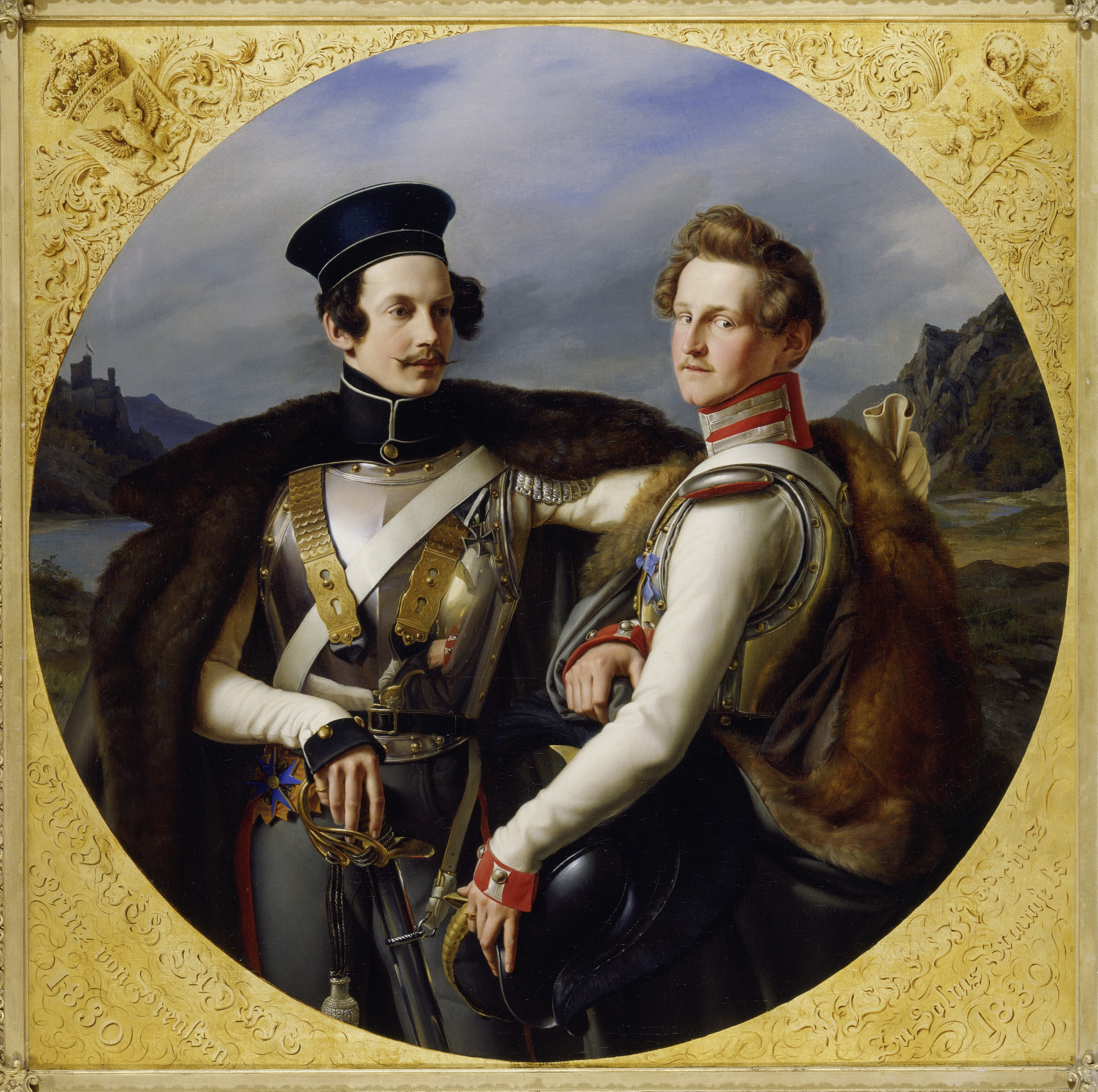 A portrait of Prince Friedrich Wilhelm Ludwig and Wilhelm zu Solms - Braunfels 