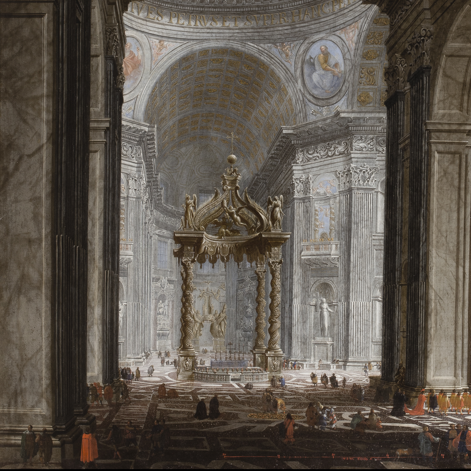 View of the interior of the Basilica of St. Peter's, Rome
