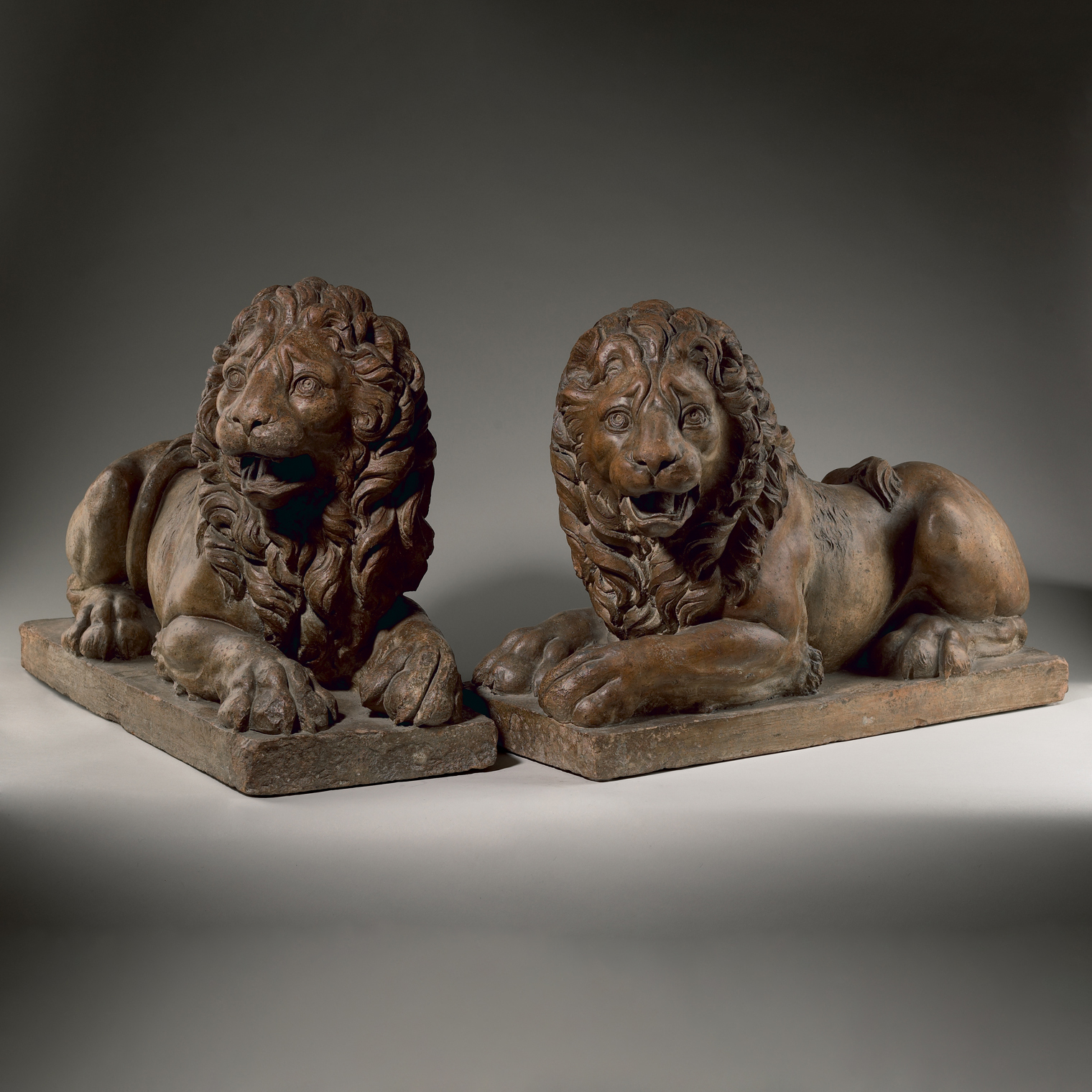23. Pair of Recumbent Lions